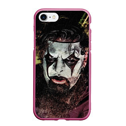 Чехол iPhone 7/8 матовый Slipknot Face, цвет: 3D-малиновый