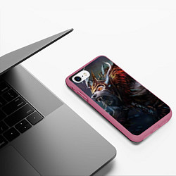 Чехол iPhone 7/8 матовый Ursa Rage, цвет: 3D-малиновый — фото 2