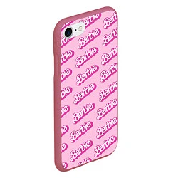 Чехол iPhone 7/8 матовый Barbie Pattern, цвет: 3D-малиновый — фото 2