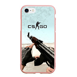 Чехол iPhone 7/8 матовый Counter-Strike: De Dust, цвет: 3D-светло-розовый