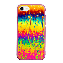 Чехол iPhone 7/8 матовый Tie dye, цвет: 3D-малиновый