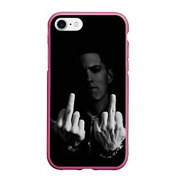 Чехол iPhone 7/8 матовый Eminem Fuck, цвет: 3D-малиновый