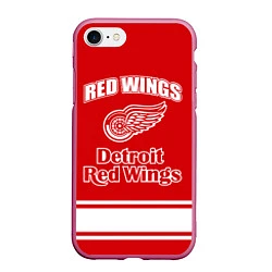 Чехол iPhone 7/8 матовый Detroit red wings, цвет: 3D-малиновый