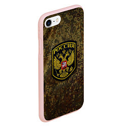 Чехол iPhone 7/8 матовый Камуфляж: Россия, цвет: 3D-светло-розовый — фото 2
