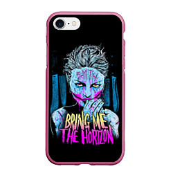 Чехол iPhone 7/8 матовый BMTH: Acid Girl, цвет: 3D-малиновый