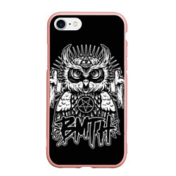 Чехол iPhone 7/8 матовый BMTH Owl, цвет: 3D-светло-розовый