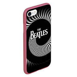 Чехол iPhone 7/8 матовый The Beatles: Stereo Type, цвет: 3D-малиновый — фото 2