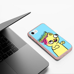 Чехол iPhone 7/8 матовый Drop Dead: Wild Cat, цвет: 3D-светло-розовый — фото 2