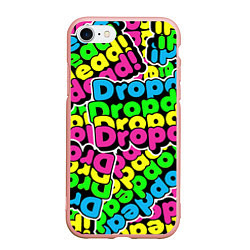 Чехол iPhone 7/8 матовый Drop Dead: Acid Pattern, цвет: 3D-светло-розовый