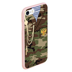 Чехол iPhone 7/8 матовый Униформа дембеля, цвет: 3D-светло-розовый — фото 2