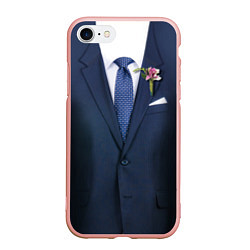 Чехол iPhone 7/8 матовый Жених, цвет: 3D-светло-розовый