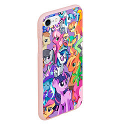 Чехол iPhone 7/8 матовый My Little Pony, цвет: 3D-светло-розовый — фото 2