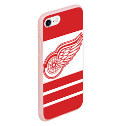 Чехол iPhone 7/8 матовый Detroit Red Wings, цвет: 3D-светло-розовый — фото 2