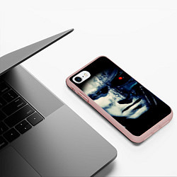 Чехол iPhone 7/8 матовый Взгляд Терминатора, цвет: 3D-светло-розовый — фото 2
