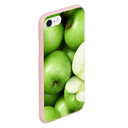 Чехол iPhone 7/8 матовый Яблочная, цвет: 3D-светло-розовый — фото 2