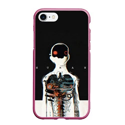 Чехол iPhone 7/8 матовый Three Days Grace: Skeleton, цвет: 3D-малиновый