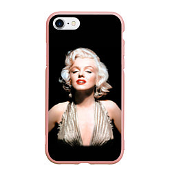 Чехол iPhone 7/8 матовый Мерлин Монро 2, цвет: 3D-светло-розовый