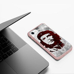 Чехол iPhone 7/8 матовый Че Гевара, цвет: 3D-светло-розовый — фото 2