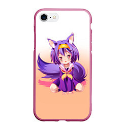 Чехол iPhone 7/8 матовый No Game No Life, цвет: 3D-малиновый