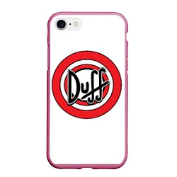 Чехол iPhone 7/8 матовый Duff, цвет: 3D-малиновый