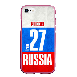 Чехол iPhone 7/8 матовый Russia: from 27, цвет: 3D-малиновый