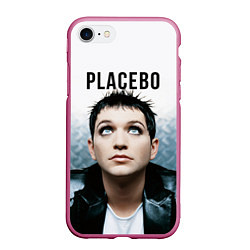 Чехол iPhone 7/8 матовый Placebo: Brian Molko, цвет: 3D-малиновый