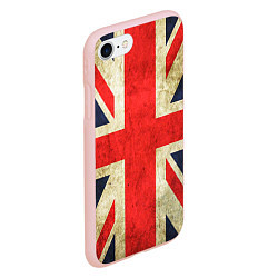Чехол iPhone 7/8 матовый Великобритания, цвет: 3D-светло-розовый — фото 2