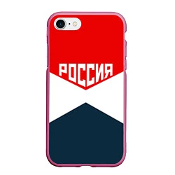 Чехол iPhone 7/8 матовый Форма России, цвет: 3D-малиновый