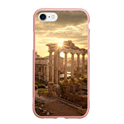 Чехол iPhone 7/8 матовый Римское солнце, цвет: 3D-светло-розовый