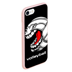 Чехол iPhone 7/8 матовый Волейбол 25, цвет: 3D-светло-розовый — фото 2