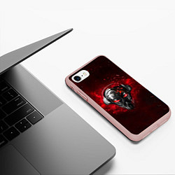 Чехол iPhone 7/8 матовый Pirate Station: Blood Face, цвет: 3D-светло-розовый — фото 2