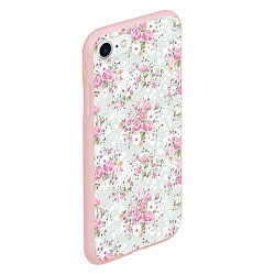 Чехол iPhone 7/8 матовый Flower pattern, цвет: 3D-светло-розовый — фото 2
