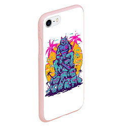 Чехол iPhone 7/8 матовый Hotline Miami: Throne, цвет: 3D-светло-розовый — фото 2