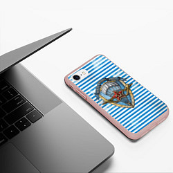 Чехол iPhone 7/8 матовый ВДВ, цвет: 3D-светло-розовый — фото 2