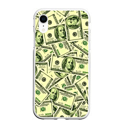 Чехол iPhone XR матовый Benjamin Franklin цвета 3D-белый — фото 1