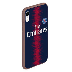 Чехол iPhone XR матовый FC PSG: Neymar 18-19, цвет: 3D-коричневый — фото 2