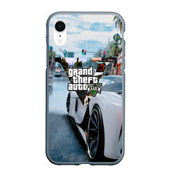 Чехол iPhone XR матовый GTA цвета 3D-серый — фото 1