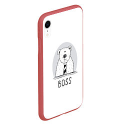 Чехол iPhone XR матовый Boss, цвет: 3D-красный — фото 2