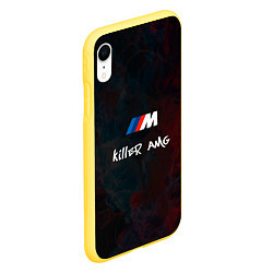 Чехол iPhone XR матовый BMW M AMG Killer, цвет: 3D-желтый — фото 2