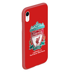 Чехол iPhone XR матовый Liverpool цвета 3D-красный — фото 2
