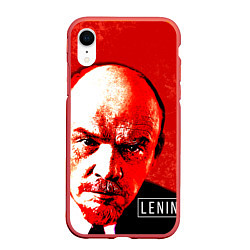 Чехол iPhone XR матовый Red Lenin цвета 3D-красный — фото 1
