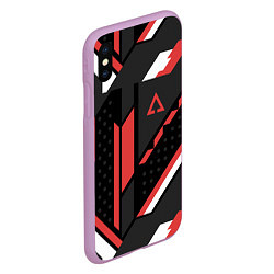 Чехол iPhone XS Max матовый CS:GO Cyrex Pattern, цвет: 3D-сиреневый — фото 2