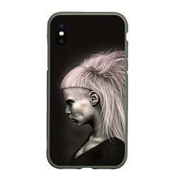 Чехол iPhone XS Max матовый Die Antwoord GIrl, цвет: 3D-темно-зеленый