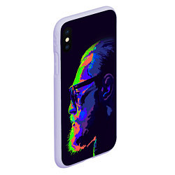 Чехол iPhone XS Max матовый McGregor Neon, цвет: 3D-светло-сиреневый — фото 2