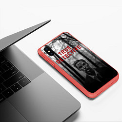 Чехол iPhone XS Max матовый True Detective: Blackwood, цвет: 3D-красный — фото 2