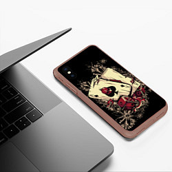 Чехол iPhone XS Max матовый Карты дьявола, цвет: 3D-коричневый — фото 2