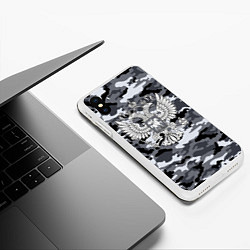 Чехол iPhone XS Max матовый Городской камуфляж Россия, цвет: 3D-белый — фото 2