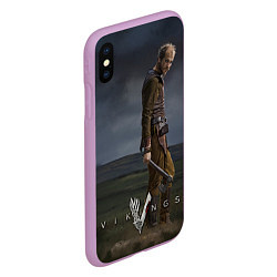 Чехол iPhone XS Max матовый Vikings: Floki, цвет: 3D-сиреневый — фото 2