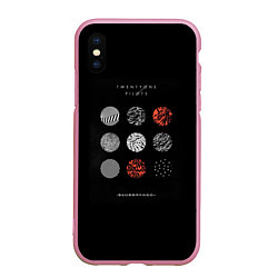 Чехол iPhone XS Max матовый Twenty one pilots: Blurrveace, цвет: 3D-розовый