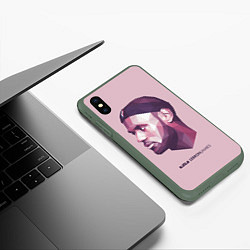 Чехол iPhone XS Max матовый LeBron James: Poly Violet, цвет: 3D-темно-зеленый — фото 2